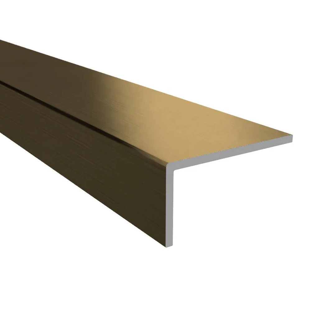 RUK Aluminium Angle Edging Corner Furniture Protection Profile Trim Antique Brass