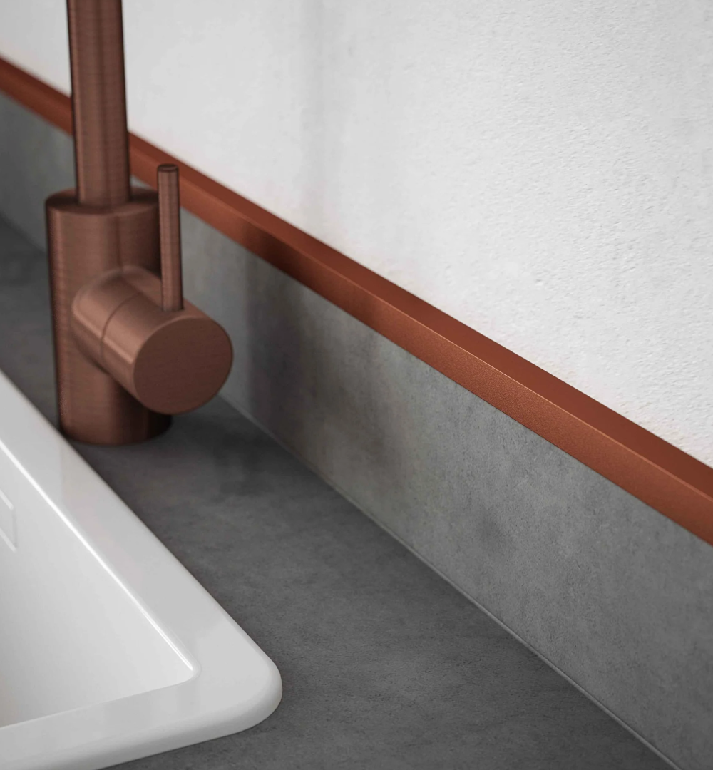 RUK Aluminium Angle Edging Corner Furniture Protection Profile Trim Antique Copper