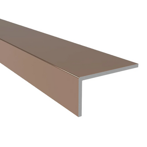 RUK Aluminium Equal Sided Angle Edging Corner Furniture Protection Profile Trim 2000mm Rose Gold Anodised Aluminium