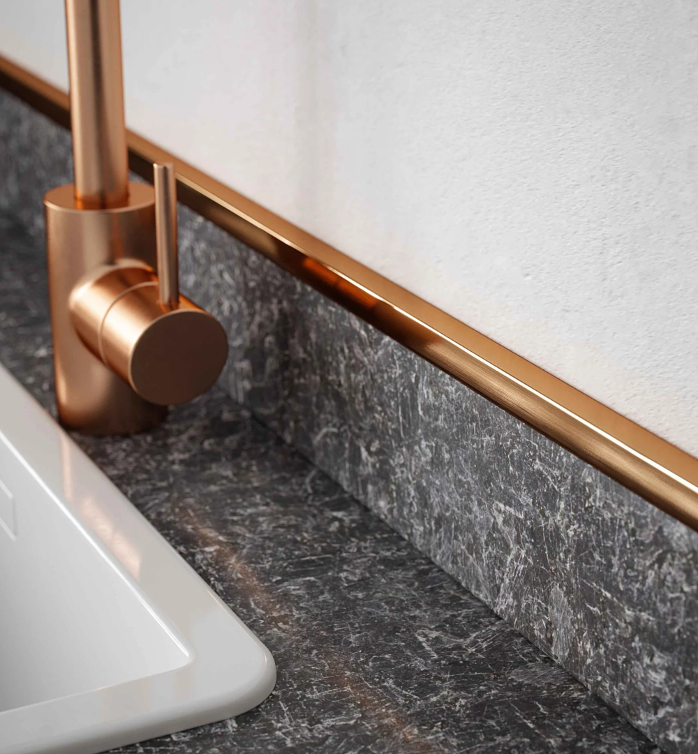 RUK Aluminium Unequal Sided Angle 2000mm, Rose Gold