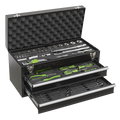 Siegen Portable Tool Chest with Tool Kit, 2 Drawer, Black (S01055) (Factory Refurbished A)