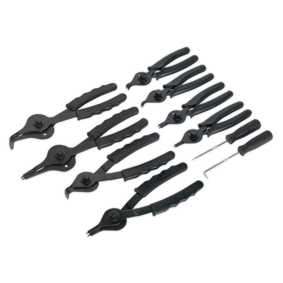 Siegen Internal/External Circlip Pliers Set 10pc