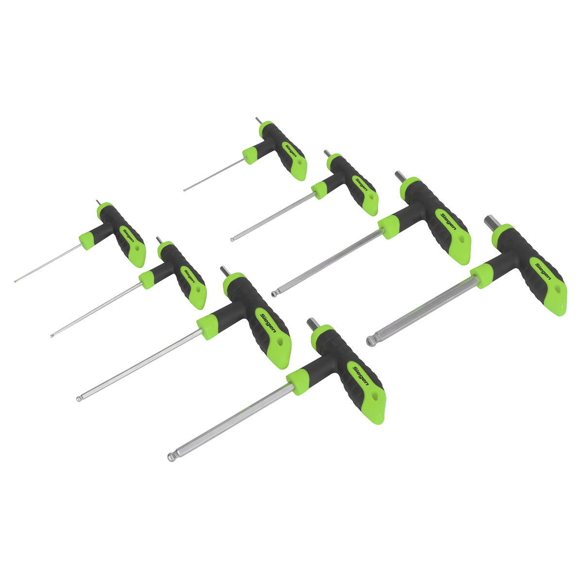 Siegen T-Handle Ball-End Hex Key Set 8pc