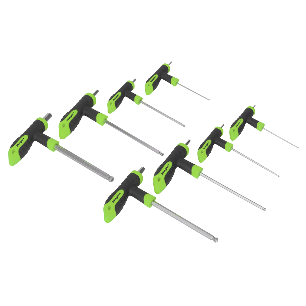 Siegen T-Handle Ball-End Hex Key Set 8pc