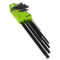 Siegen Extra-Long Ball-End Hex Key Set 9pc