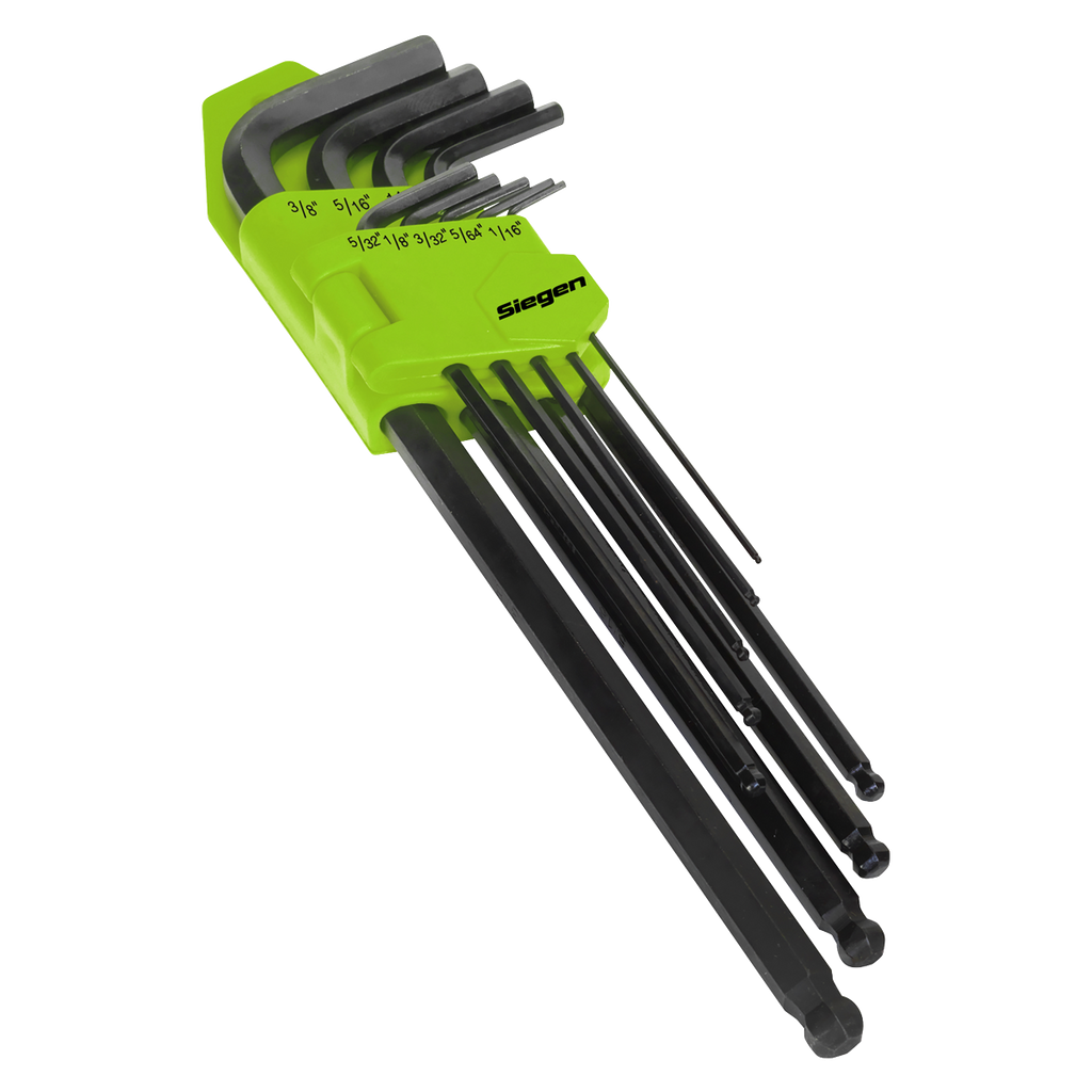 Siegen Imperial Extra-Long Ball-End Hex Key Set 9pc