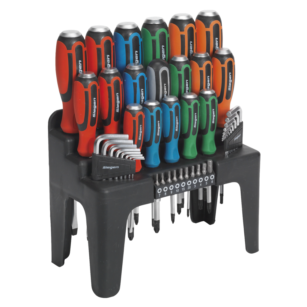 Siegen Hammer-Thru Screwdriver, Hex Key & Bit Set 44pc