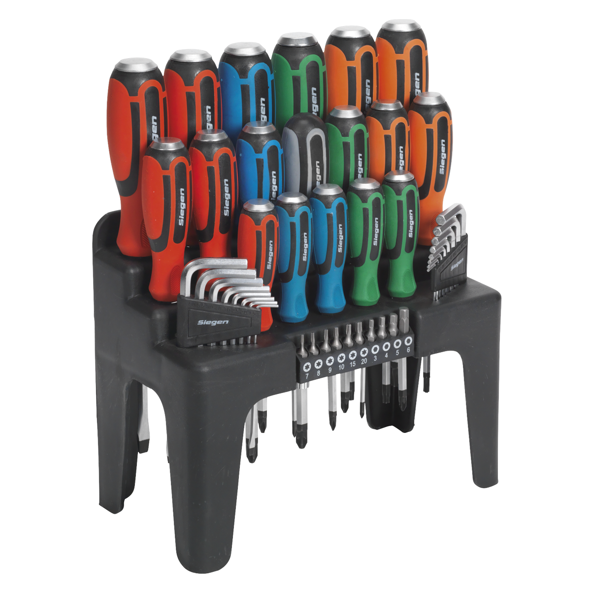 Siegen Hammer-Thru Screwdriver, Hex Key & Bit Set 44pc