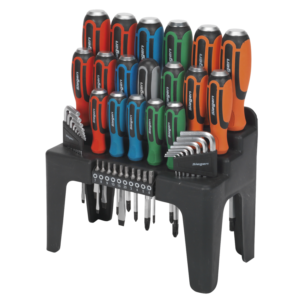 Siegen Hammer-Thru Screwdriver, Hex Key & Bit Set 44pc