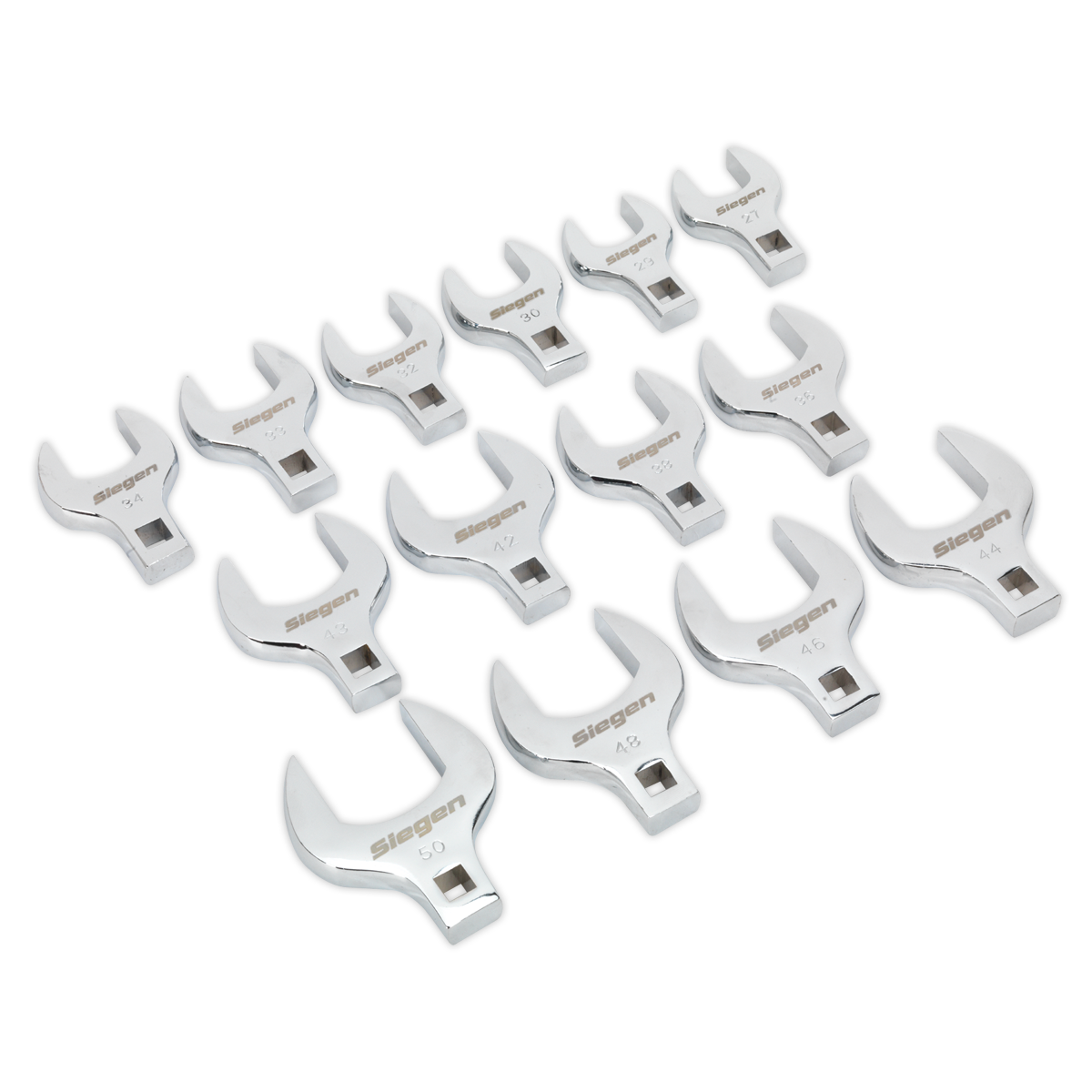 Siegen Crow's Foot Open End Spanner Set 1/2"Sq Drive 14pc