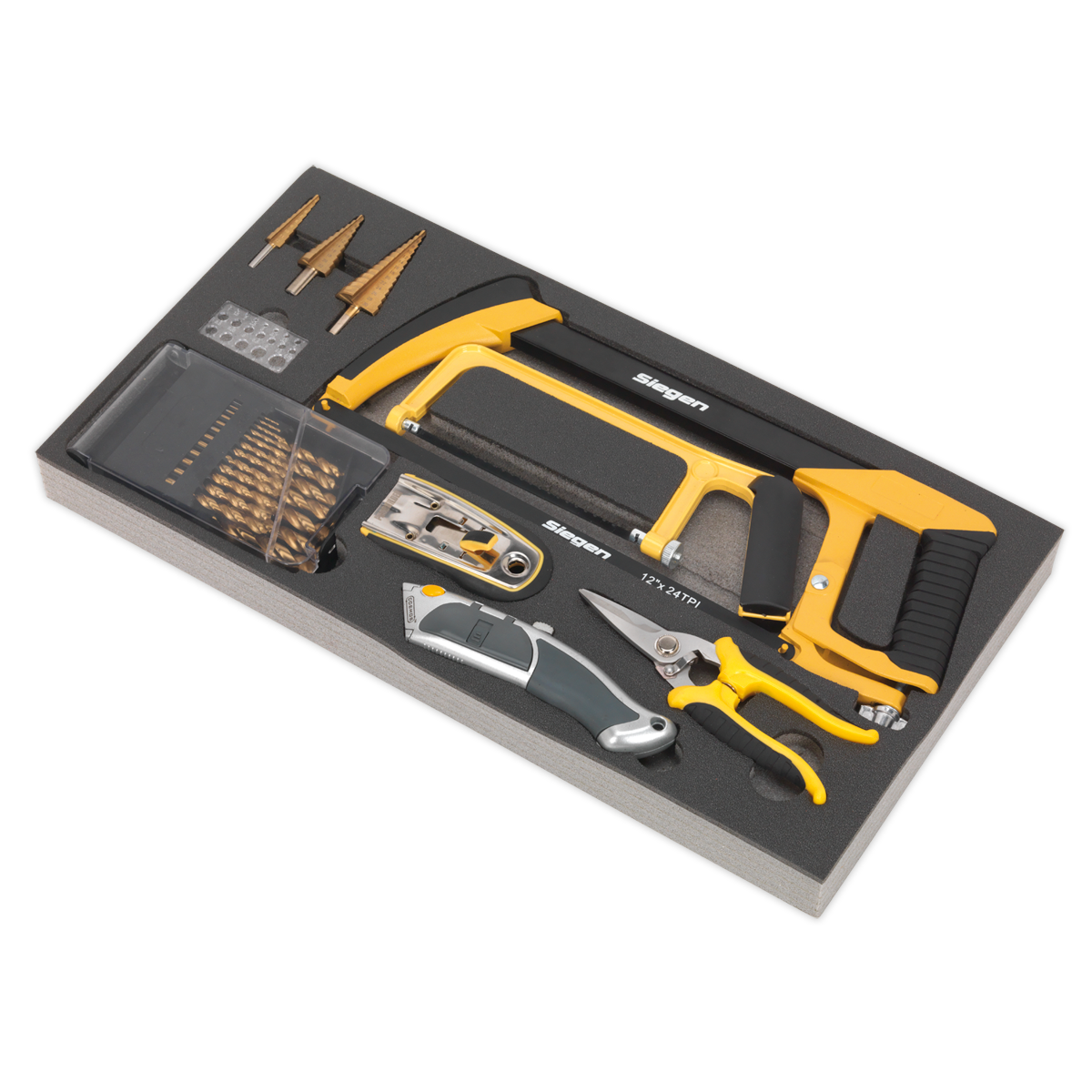 Siegen Cutting & Drilling Set with Tool Tray 28pc