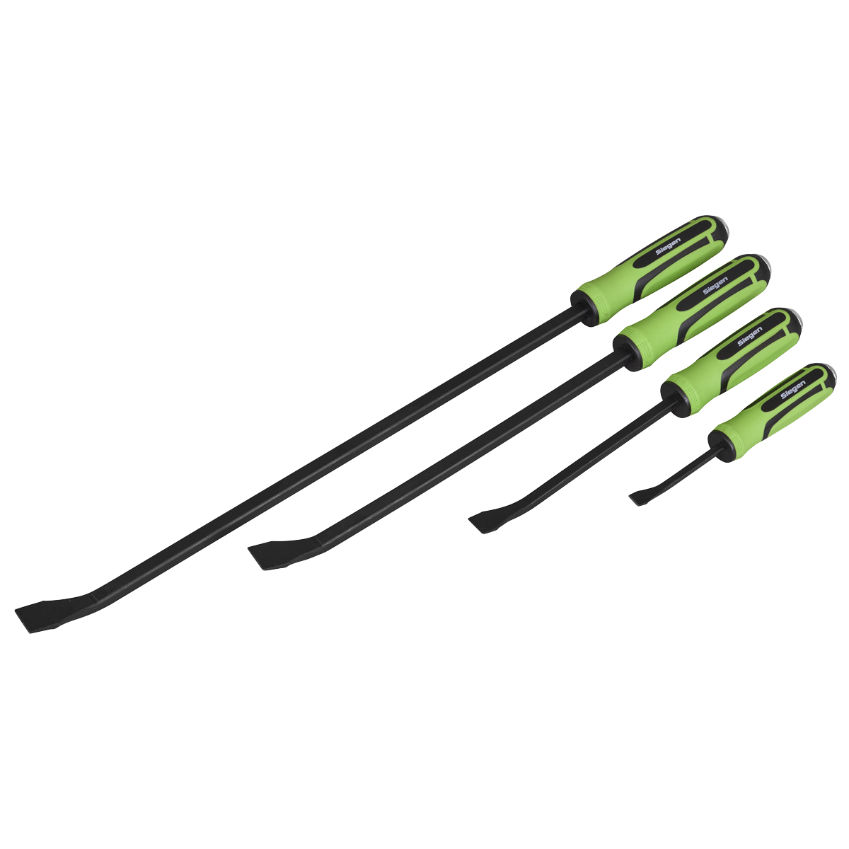 Siegen Heavy-Duty Angled Pry Bar Set with Hammer Cap 4pc