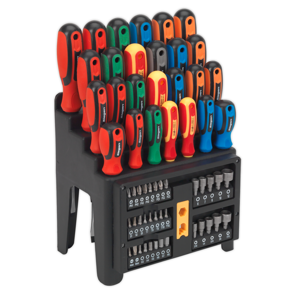 Sealey Screwdriver, Bit & Nut Driver Set 61pc - A