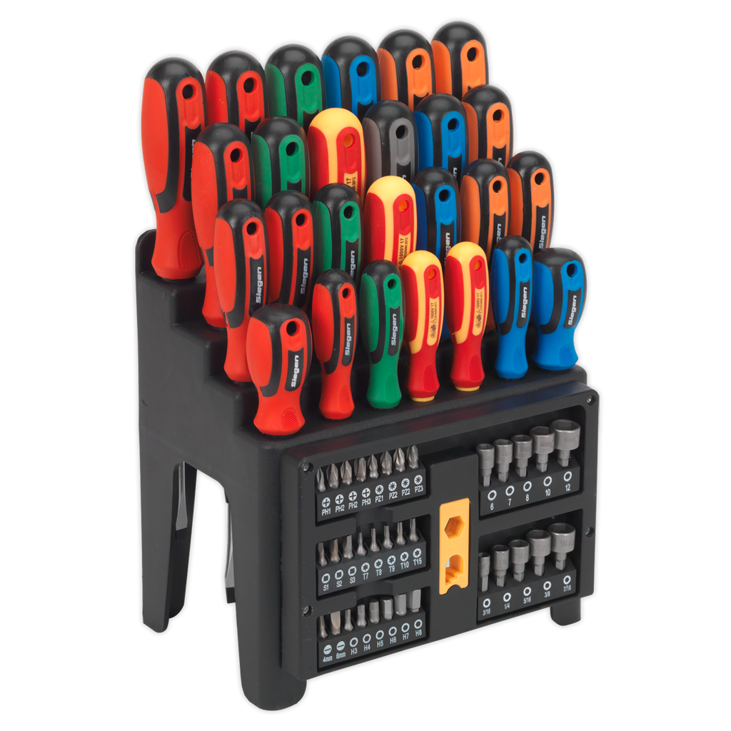 Siegen Screwdriver, Bit & Nut Driver Set 61pc