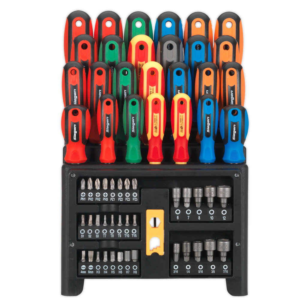 Siegen Screwdriver, Bit & Nut Driver Set 61pc