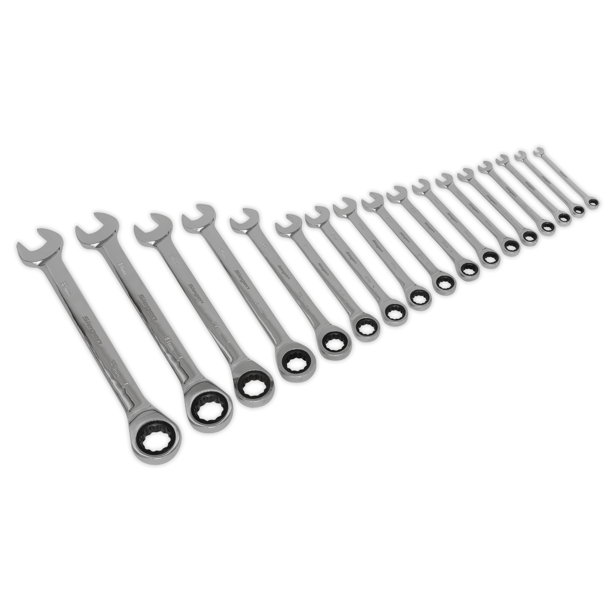 Siegen Combination Ratchet Spanner Set 17pc
