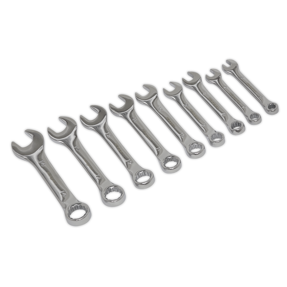 Siegen Stubby Combination Spanner Set 9pc