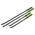 Heavy-Duty Pry Bar Set with Hammer Cap 4pc