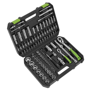 Sealey S01210 Socket Set, 1/4" & 1/2"Sq Drive, 94pc