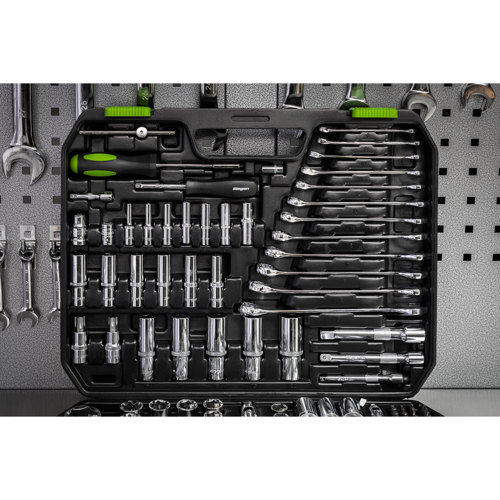 Siegen Socket Set 1/4", 3/8" & 1/2"Sq Drive 219pc