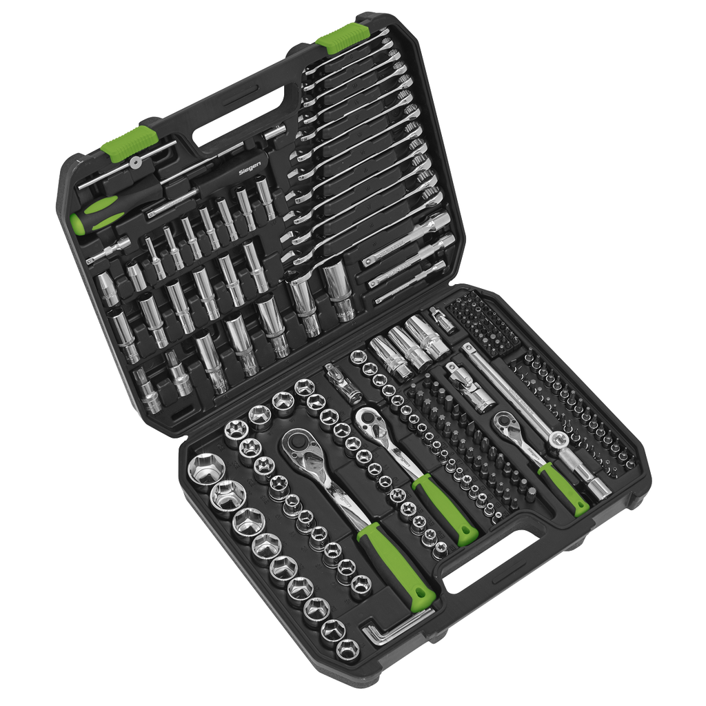 Siegen Socket Set 1/4", 3/8" & 1/2"Sq Drive 219pc