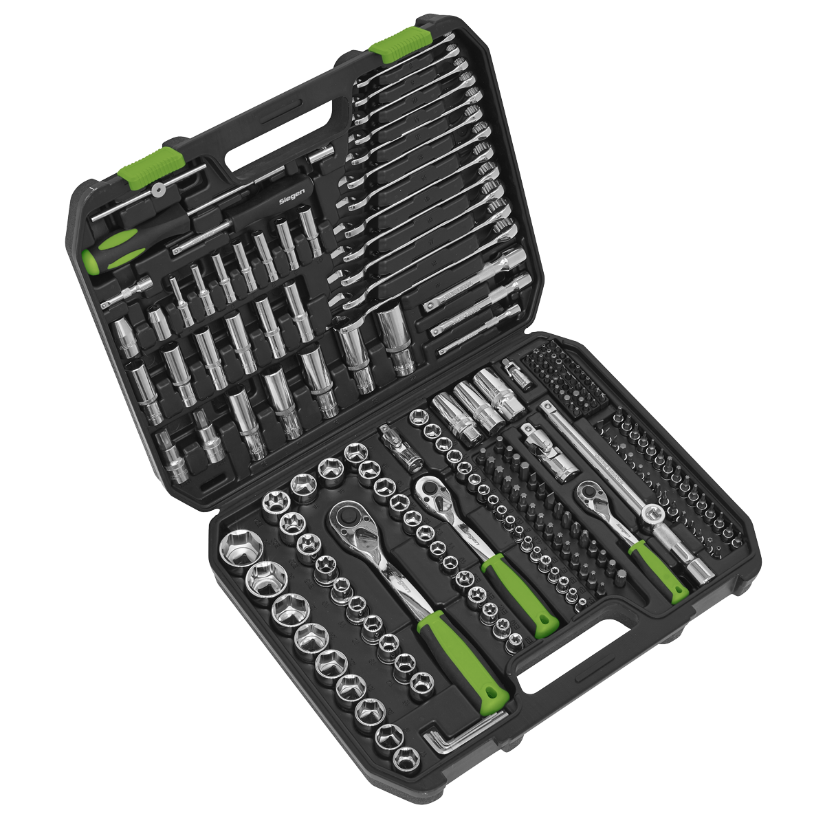 Siegen Socket Set 1/4", 3/8" & 1/2"Sq Drive 219pc