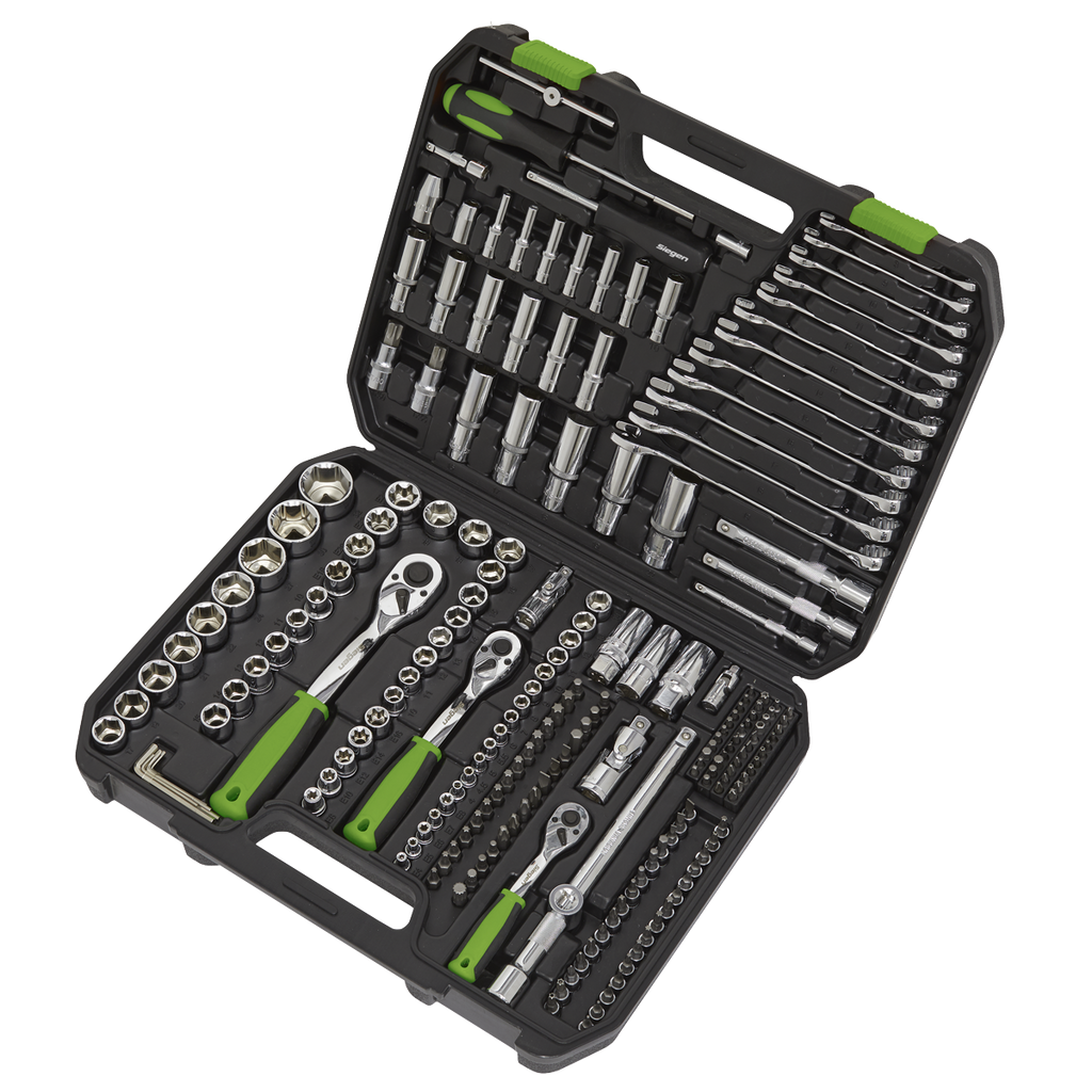 Siegen Socket Set 1/4", 3/8" & 1/2"Sq Drive 219pc