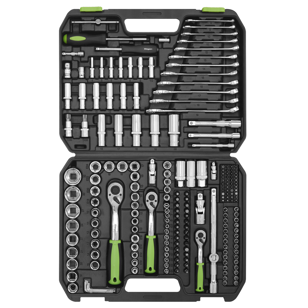 Siegen Socket Set 1/4", 3/8" & 1/2"Sq Drive 219pc