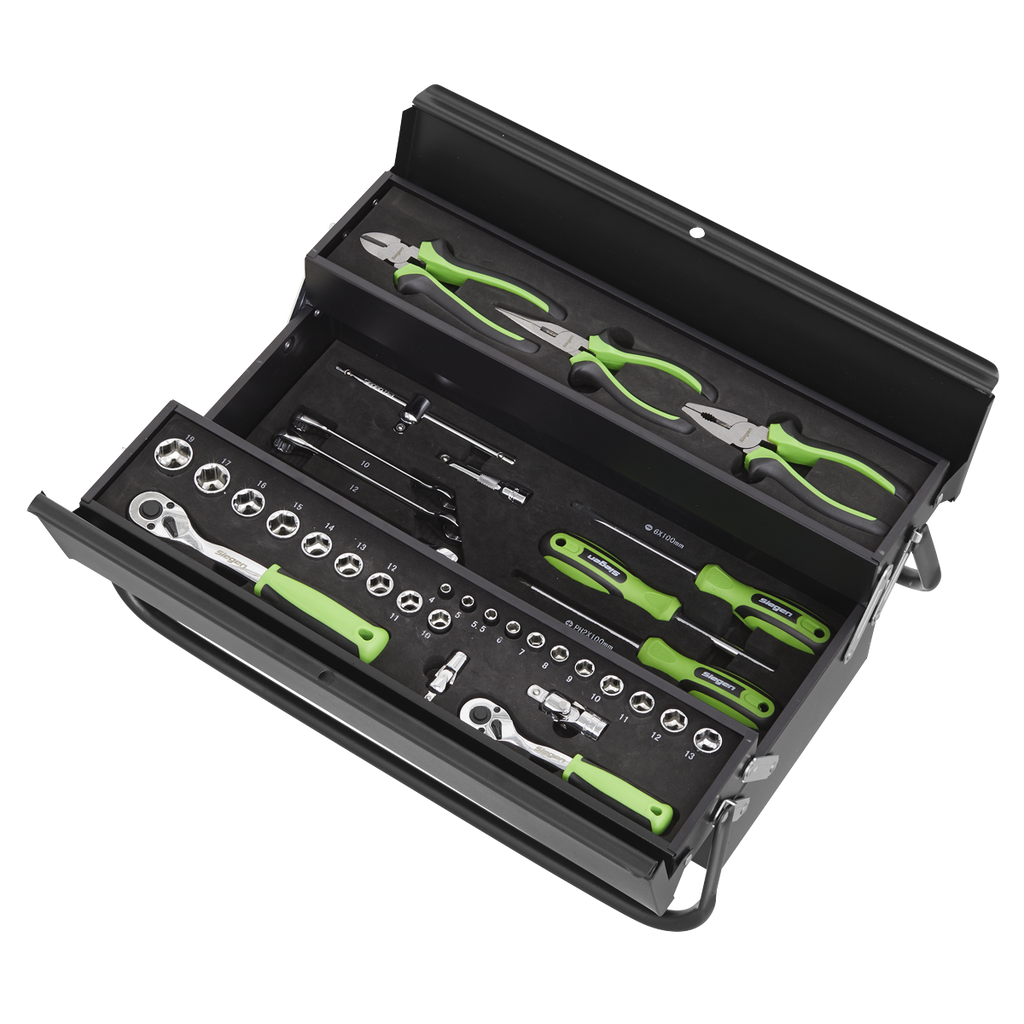 Siegen Cantilever Toolbox with Tool Kit 70pc