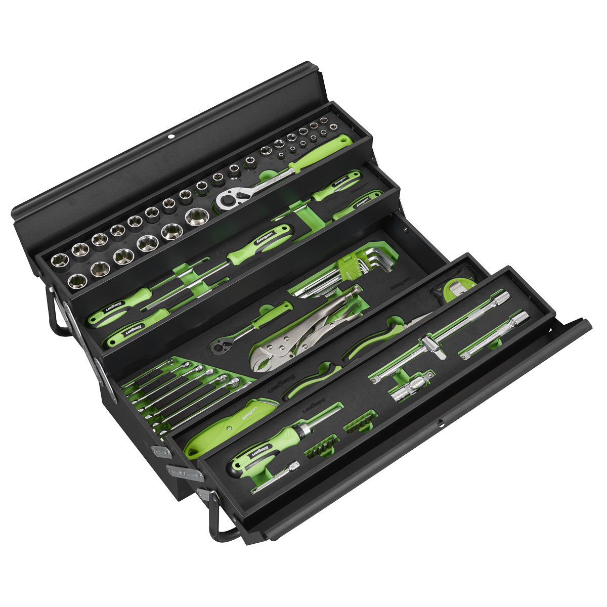 Siegen Cantilever Toolbox with 86pc Tool Kit