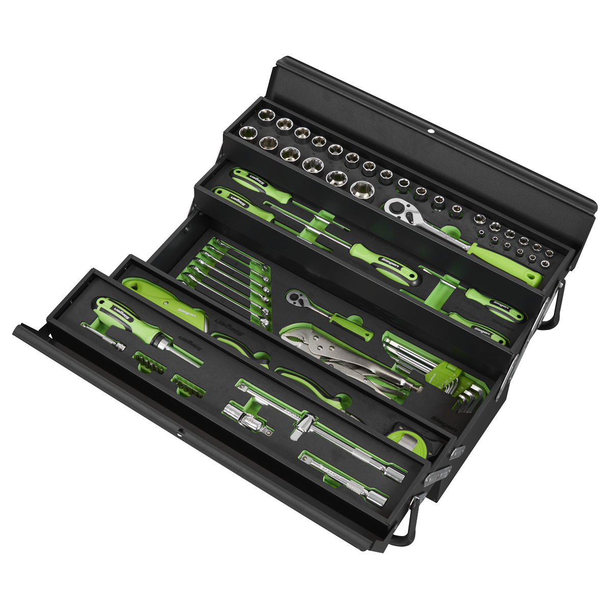 Siegen Cantilever Toolbox with 86pc Tool Kit