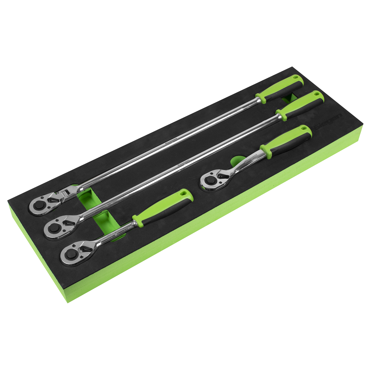 Siegen Ratchet Wrench Set with Flip Reverse 1/2"Sq Drive 4pc