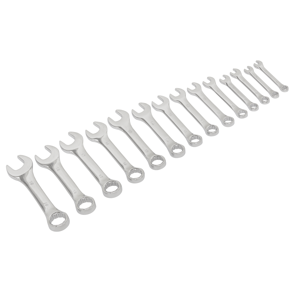 Siegen Stubby Combination Spanner Set 14pc
