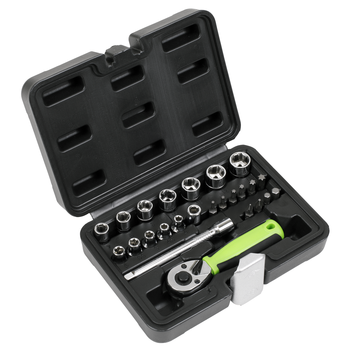 Siegen Socket Set 1/4"Sq Drive 25pc