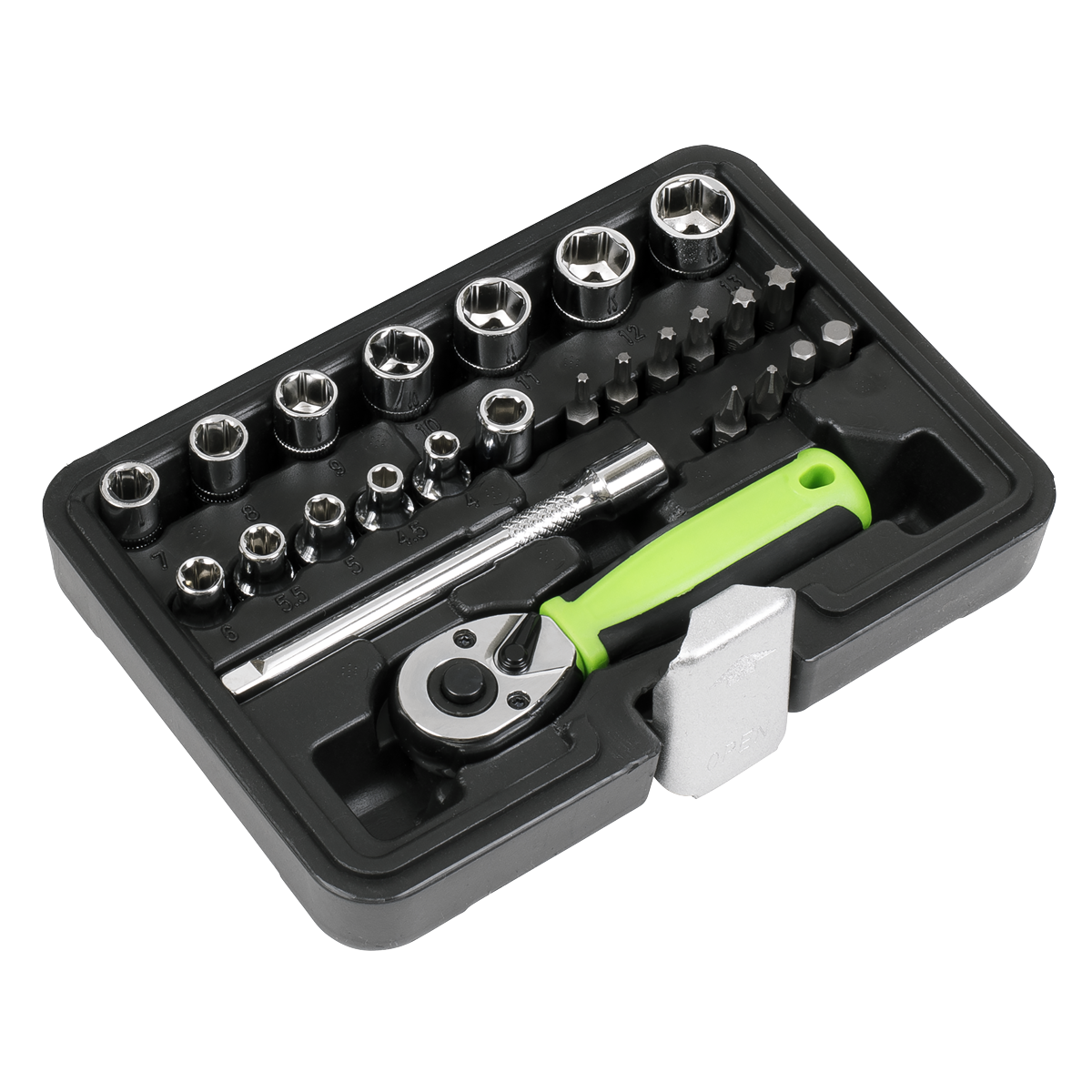 Siegen Socket Set 1/4"Sq Drive 25pc
