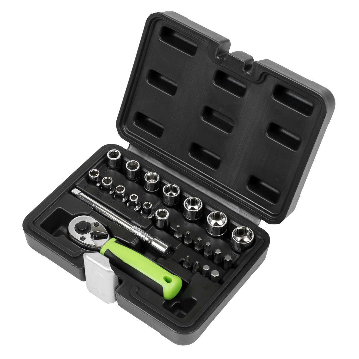 Siegen Socket Set 1/4"Sq Drive 25pc