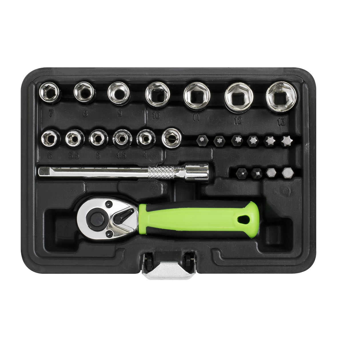 Siegen Socket Set 1/4"Sq Drive 25pc