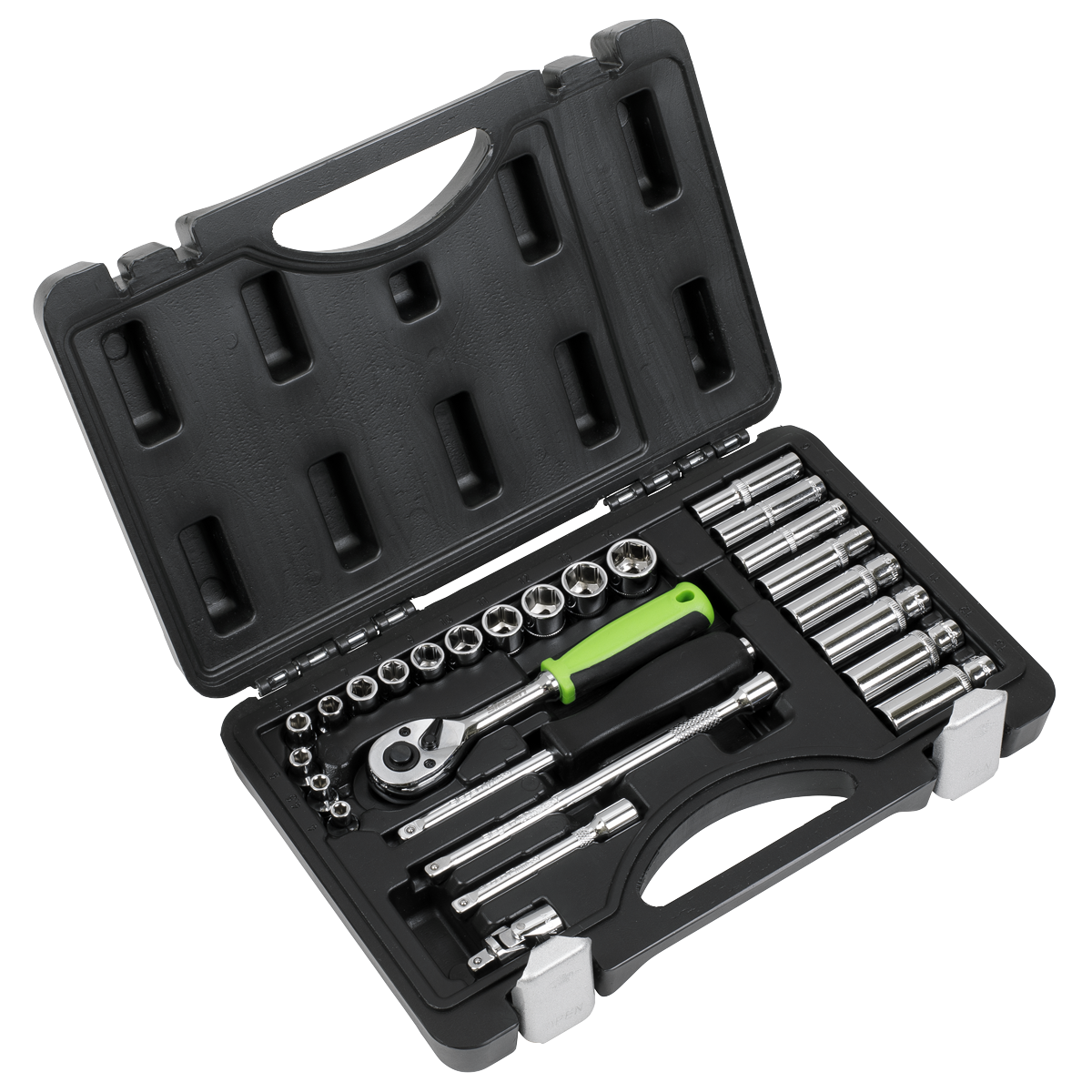 Siegen Socket Set 1/4"Sq Drive 26pc