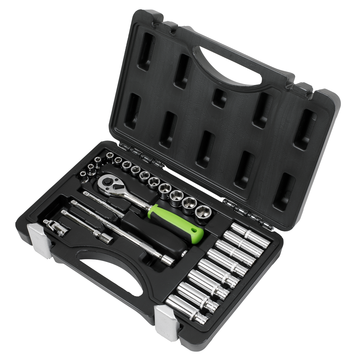 Siegen Socket Set 1/4"Sq Drive 26pc