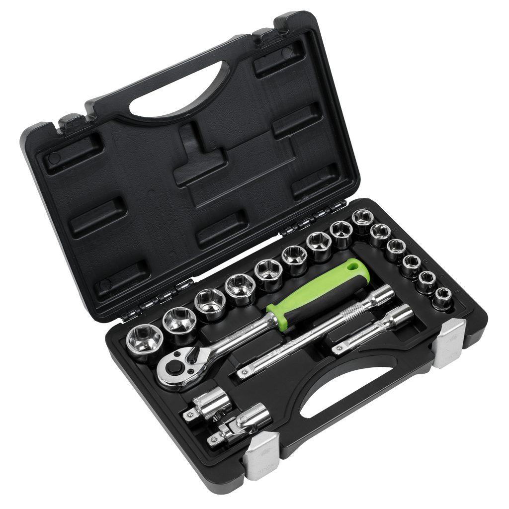 Siegen Socket Set 3/8"Sq Drive 19pc