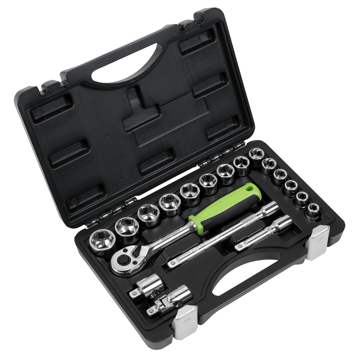 Siegen Socket Set 3/8"Sq Drive 19pc