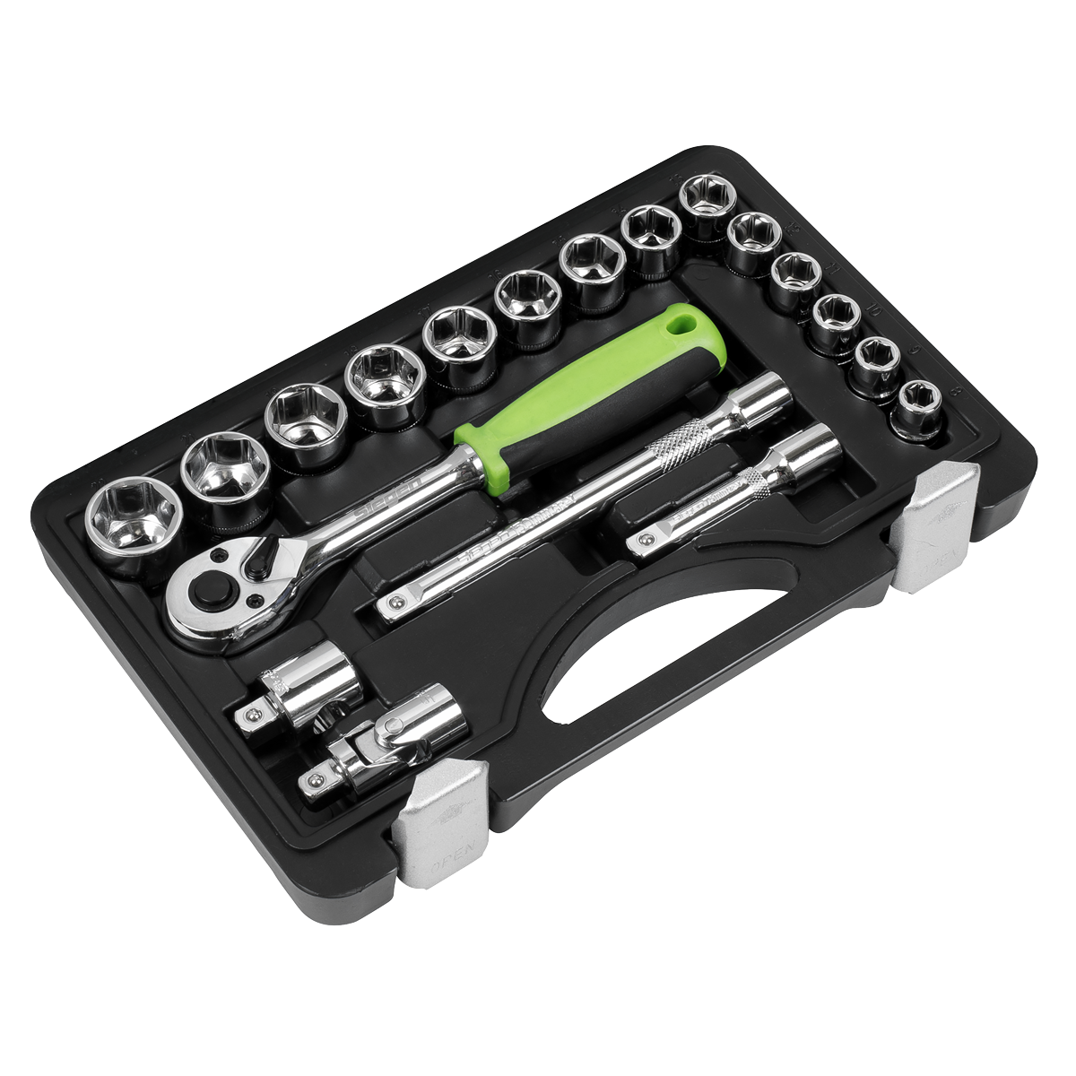 Siegen Socket Set 3/8"Sq Drive 19pc