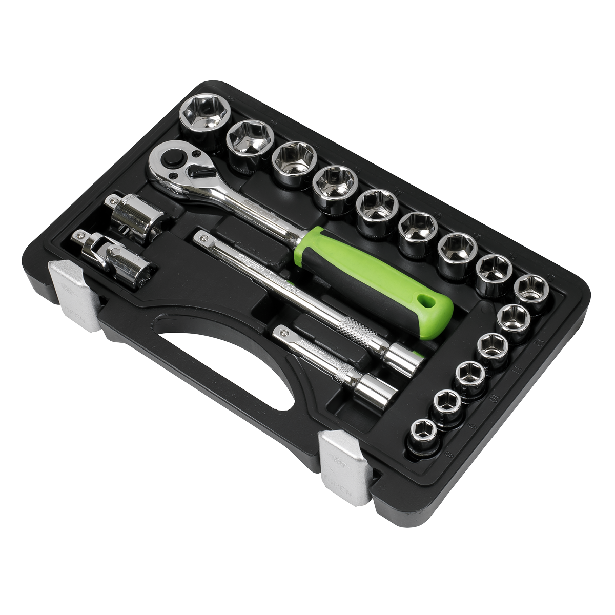 Siegen Socket Set 3/8"Sq Drive 19pc