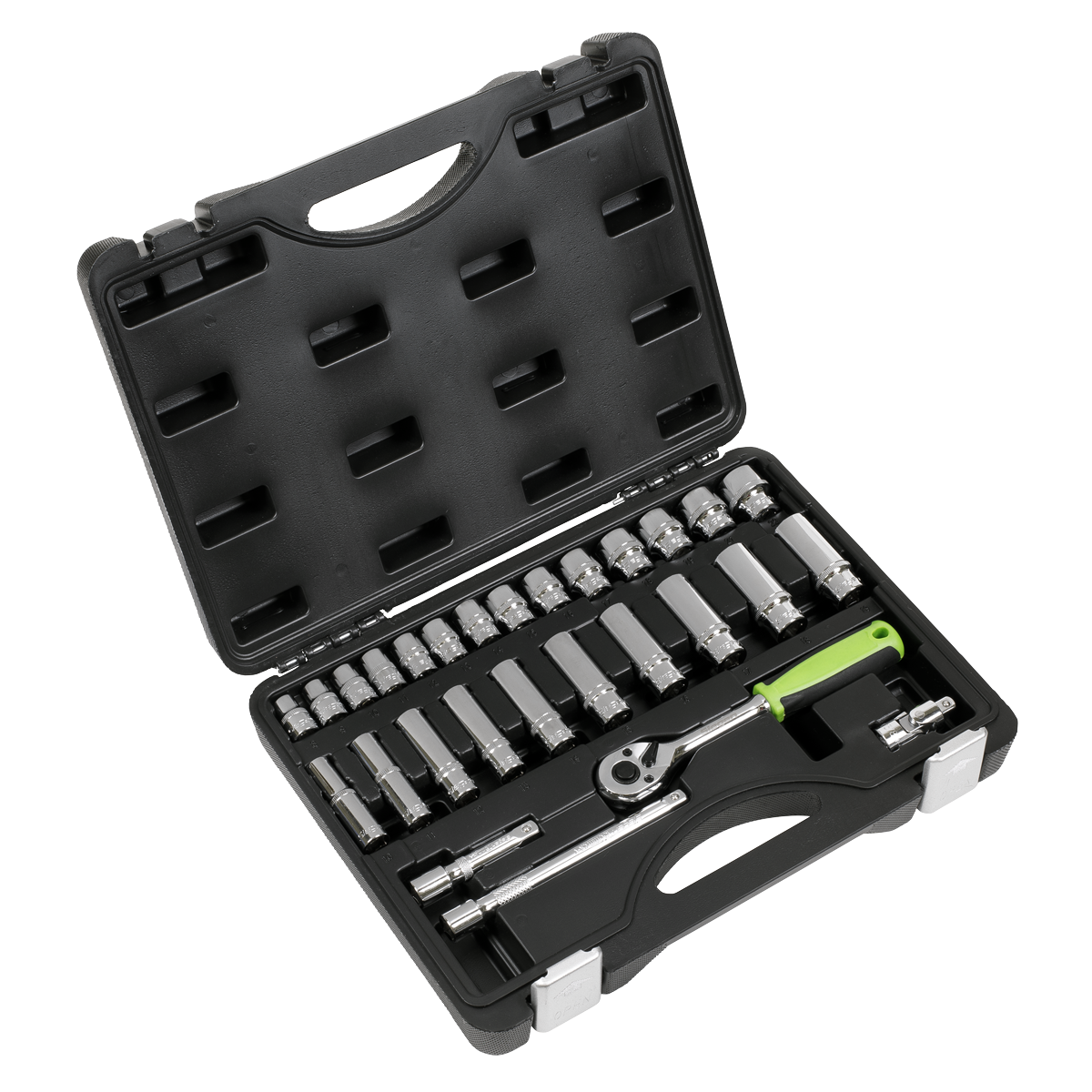 Siegen Socket Set 3/8"Sq Drive 28pc