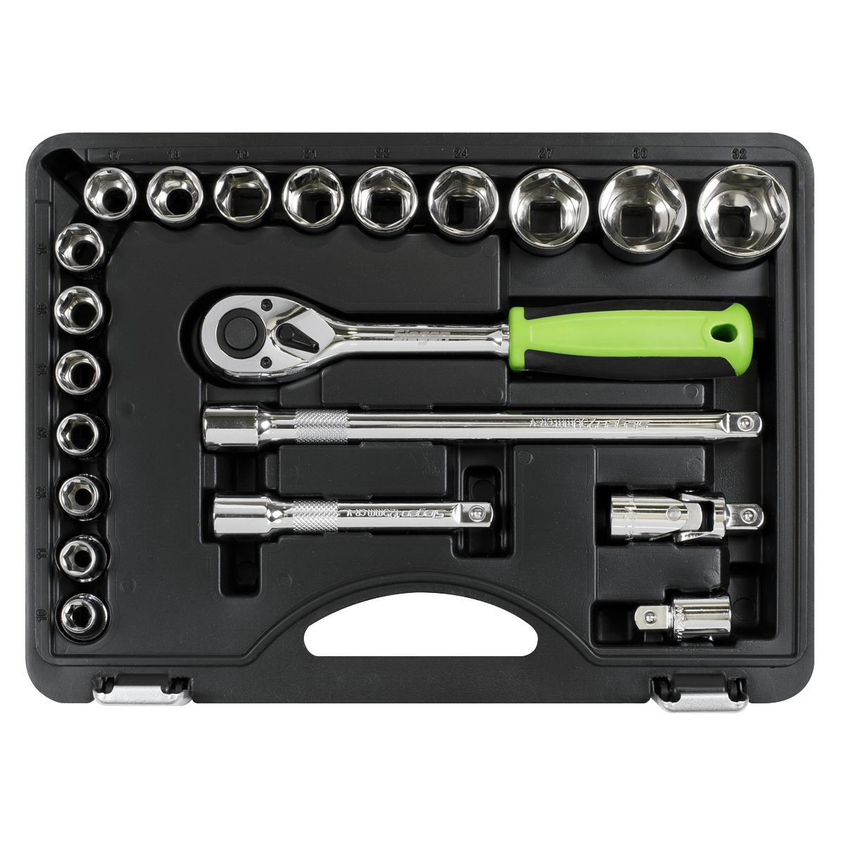 Siegen Socket Set 1/2"Sq Drive 21pc