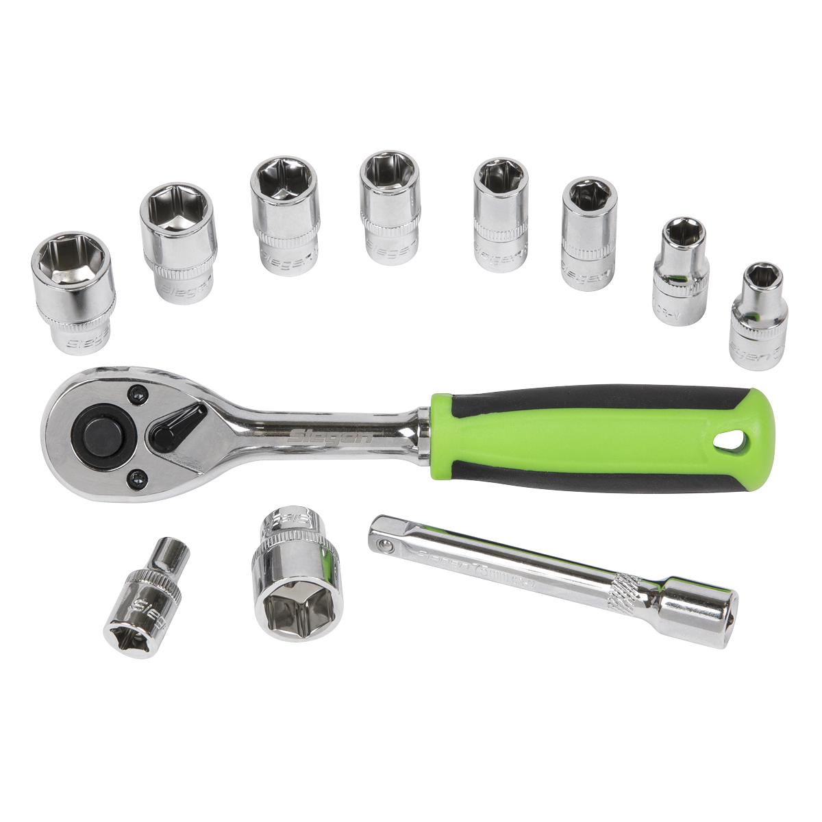 Siegen Socket Set 1/4"Sq Drive 12pc