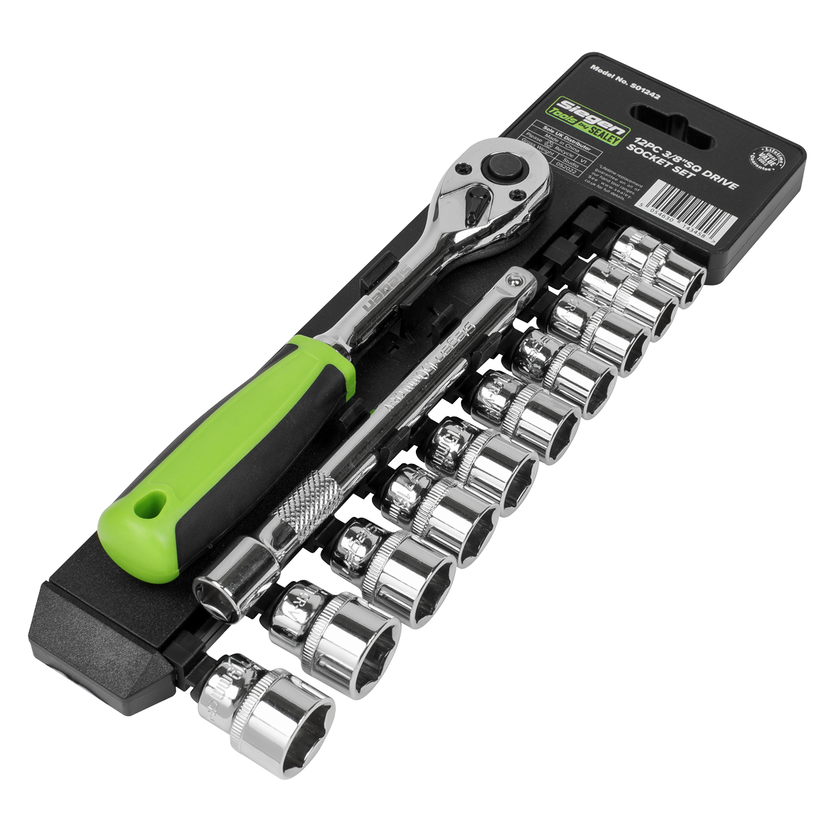 Siegen Socket Set 3/8"Sq Drive 12pc