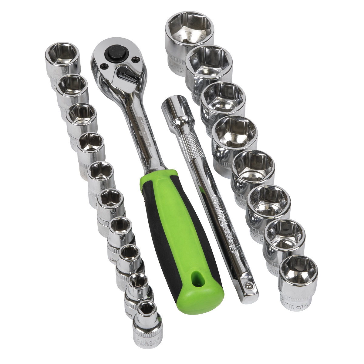 Siegen Socket Set 3/8"Sq Drive 19pc