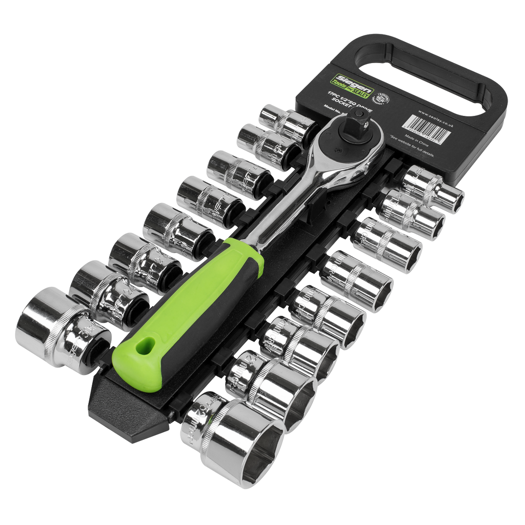 Siegen Socket Set 1/2in Sq Drive 17pc