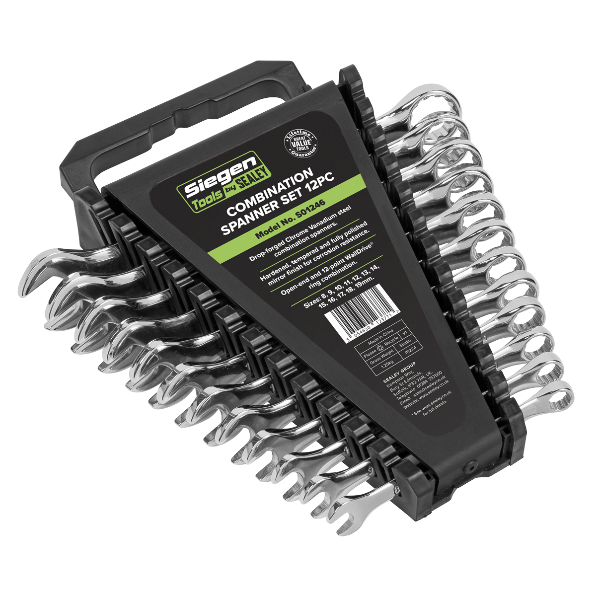 Siegen Combination Spanner Set 12pc
